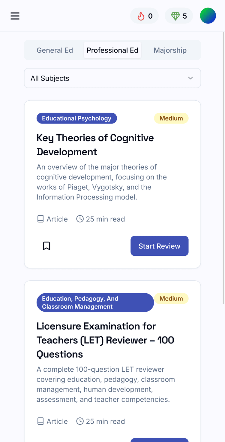 Reviewer & Practice Quiz